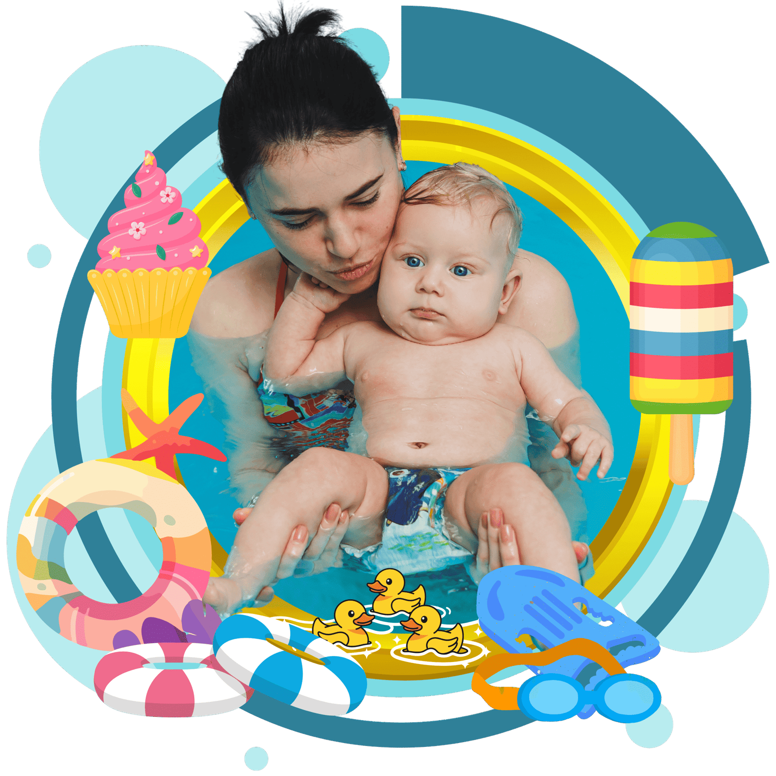 Khoá Bơi Bơi Cho Bé Sơ Sinh